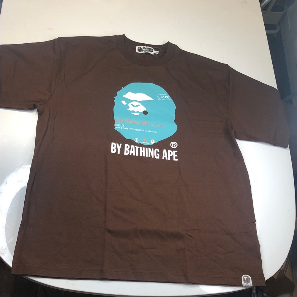 NWT 2023 BAPE By Bathing Ape Tee Men's XL Brown Classic Short Sleeve Relaxed Top